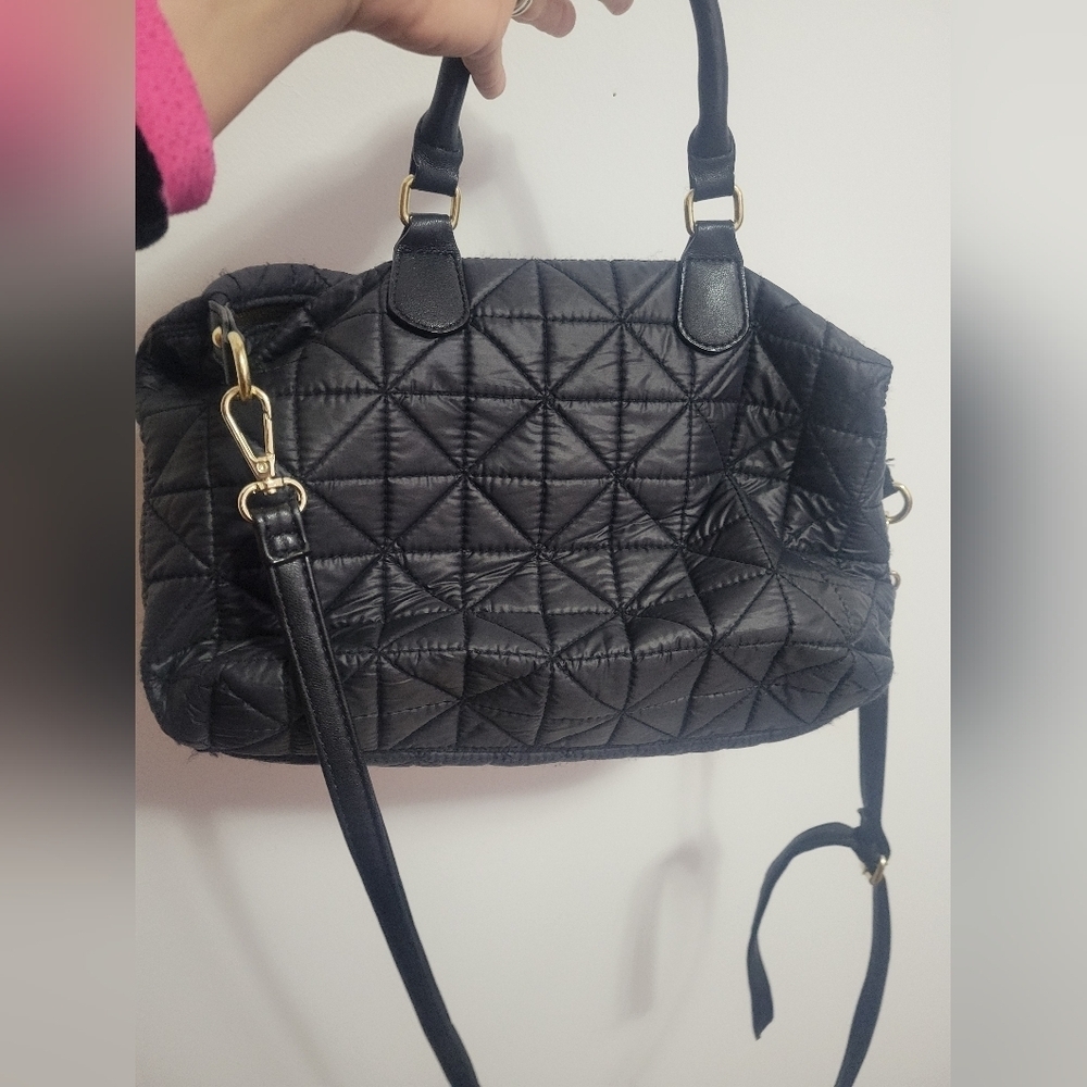 Juicy Couture Black Quilted Satchel / Crossbody/ Handbag - Picture 4 of 8